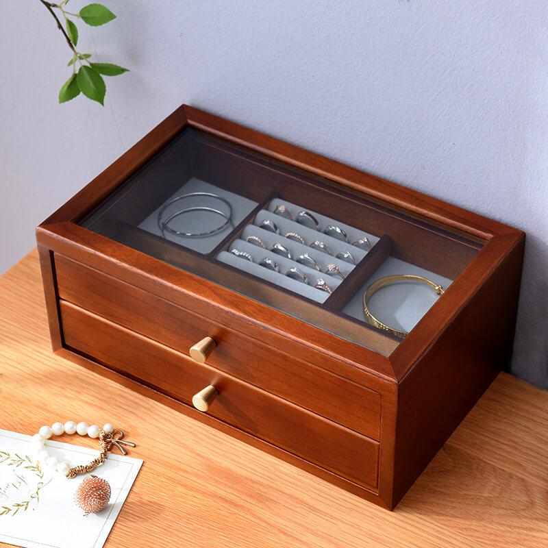 Scatola di legno per gioielli <br /> Solido