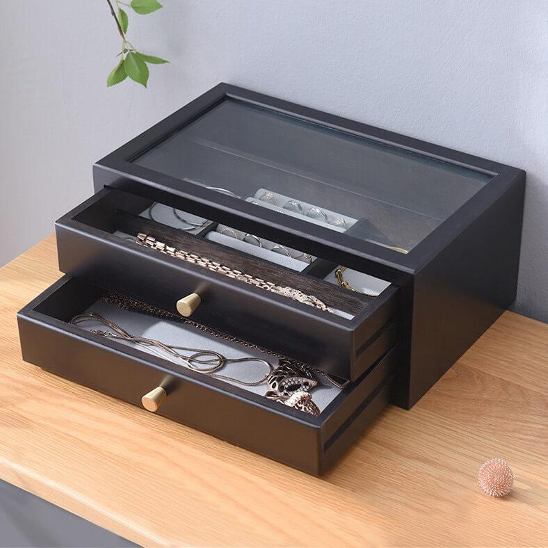 Scatola di legno per gioielli <br /> Solido