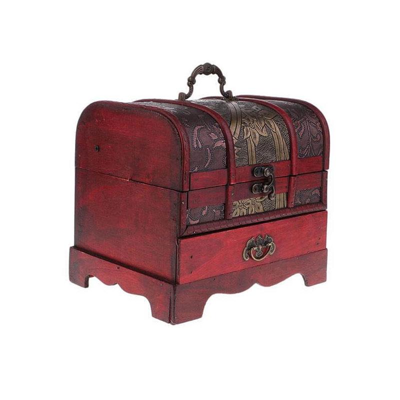 Scatola di legno per gioielli <br /> Vintage Red