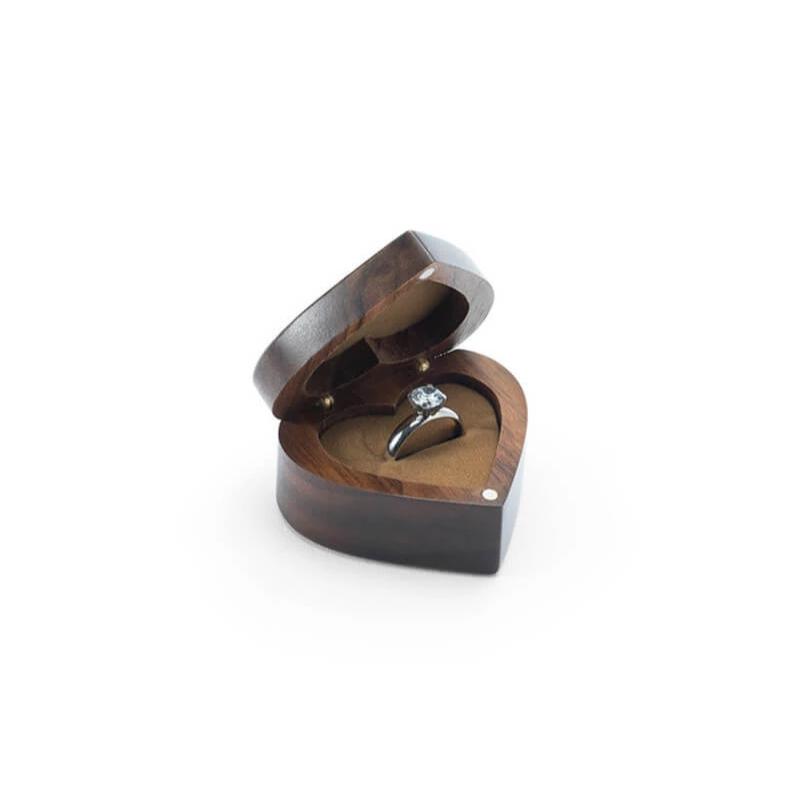 Écrin Bague <br /> Cœur de Bois